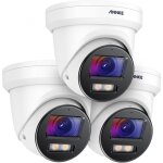 3 pcs 4k cam�ra de surveillance ext�rieure poe ip ultra hd 8mp, summum de la vision nocturne polychrome, ...