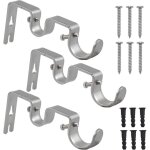 3 pcs support de tringle � rideau double tringle � rideau pole holder rideau drapery rod supports pour ...