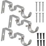 3 pcs support de tringle  rideau double tringle  rideau pole holder rideau drapery rod supports pour ...