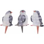 3 pi�ces d�corations de no�l pingouins lumineux pour int�rieur et ext�rieur, d�coration de jardin et ...