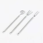 3 pi�ces fourchettes � tremper au chocolat ensemble fourchettes � fondue en acier inoxydable skimmer ...