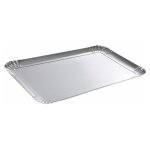 Lot de 3 plateaux en carton 'rectangle' 28x42cm argent