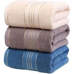 3 serviette de bain drap de bain en 100% coton, grande taille douce luxe et tr�s absorbant, pour sauna ...