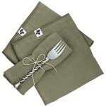3 serviettes de table en gaze de coton romarin 3 serviettes de table en gaze de coton romarin