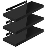 Woltu - 3 x tagre murale, tablette murale panneau de bois, tagre flottante, tagre  livres, 60x22, ...