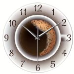30 cm pendule murale, coffee clock wall clock wall sticker, bois silencieuse originale pendule murale ... 30 cm pendule murale, coffee clock wall clock wall sticker, bois silencieuse originale pendule murale ...