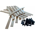 Aob diffusion - 30 lattes bois + embouts - 680x53x8 mm - idéal réparer sommier / bz / clic clac Aob diffusion - 30 lattes bois + embouts - 680x53x8 mm - idéal réparer sommier / bz / clic clac