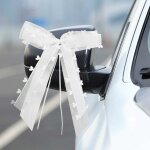 30 pices noeud voiture mariage blanc dcoration de voiture de mariage de mariage n?uds pour satin ruban ...