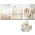 30 x 40 cm, lot de 3 posters muraux, �l�gants, pour salon, chambre, sans cadre photo, motif de coucher ...