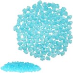 300pcs pierre lumineuse, cailloux lisses de rsine, pierre lumineuse exterieur dcoratives (bleu)