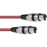 30220900 xlr c�ble de liaison [1x xlr m�le 3 p�les - 1x xlr femelle 3 p�les] 1. 50 m rouge - omnitronic ...