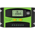 30a 12v / 24v contr�leur chargeur solaire r�gulateur panneau solaire, avec 5v double port usb lcd affichage ...