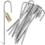 30cm piquets d'ancrage r�sistants en acier galvanis� antirouille avec crochets en j pour tentes de trampoline ...