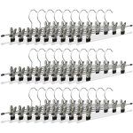 30x cintres à pantalon en métal avec pinces caoutchouc pour jupes antidérapant hxlxp: 9 x 35, 5 x 2, ... 30x cintres à pantalon en métal avec pinces caoutchouc pour jupes antidérapant hxlxp: 9 x 35, 5 x 2, ...