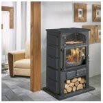 350104000053 - po�le � bois chamonix xxl 12kw peint anthracite godin - 350104peintanth