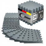 36 dalles puzzle protection sol fitness - 30x30 gris - tapis sol sport home gym