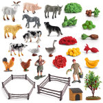 36 figurines d'animaux de ferme �ducatives pour enfants, jeu de simulation agricole avec jouets d'apprentissag ...