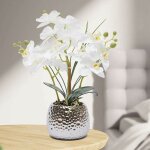 39 cm orchides plantes artificielles, plante plastique, plante artificielle phalaenopsis fleurs blanches ...