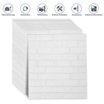 Swanew - 3d impermable  l'eau motif de brique stickers 10pcs muraux auto - adhsif papier restaurant ...