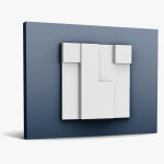 Orac - 3d panneau mural decor w102 modern cubi �lement d�coratif design moderne blanc