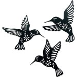 3pcs mtal colibri intrieur extrieur balcon mur art cadeau patio dcor  la maison - ahlsen