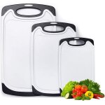 3pcs planche a decouper. planches  dcouper en plastique. avec rainure de jus et pieds antidrapants. ...