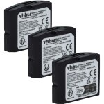 3x batteries rechargeables �couteurs sans fil - compatible avec sennheiser 500898, 523306, ba - 300, ...