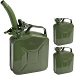 3x jerrican essence en mtal 5l avec bec verseur homologation onu transport stockage liquides diesel ...