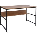 Mendler - bureau hwc - k80 - table d'ordinateur table de travail tablette - m�tal mdf 120x60cm - naturel ...