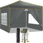 Barnum pliant 3 x 3 m, tente pliable avec 4 parois, impermable rglable anti - uv tonnelle avec sac, ...