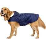 3xl - bleu impermable chien pour grand moyen chiens avec bandes rflchissantes vtement chien poncho ...