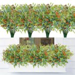 4 bouquets fleurs artificielles ext�rieur uv r�sistantes ? plantes artificielles jardin sans entretien ...