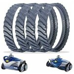 4 chenilles de remplacement noir nettoyeur piscine pneu piste roue r0526100 compatible avec zodiac baracuda ...