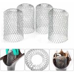 4 filtres de goutti�re en aluminium flexible diam�tre 8cm grille grillage stop feuille crapaudine cr�pine ...