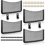 4 pack filet rangement pour voiture, filet de rangement de coffre, grande taille, sac pocket organizer ...