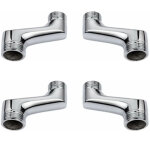 4 pack raccord contre coud� douche, raccord laiton coud� r�ducteur, bras pivotant r�glable, raccord mural ...