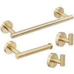 4 pcs accessoires salle de bain en acier inox porte serviette de 30cm porte papier toilette crochets ...