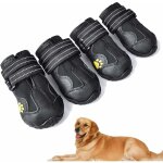 4 pcs bottes chien, chaussures pour chiens impermables avec brets rglables rflchissantes pour le ...