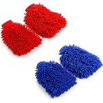 4 pcs gants de lavage de voiture, microfibre de chenille lavage de voiture gants nettoyage gants de lavage ...