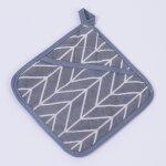 4 pcs manique cuisine en coton silicone antid�rapant, gant de cuisine anti chaleur manique de pot carr� ...