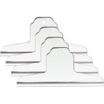 4 pi�ces (14, 5 cm) pinces extra larges, pinces � papier en acier inoxydable argent� pour planche � dessin, ...