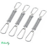 4 pi�ces boucle � ressort de tente en acier inoxydable, ressort boucle corde tente, pour le camping en ...