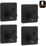 4 pi�ces crochet adh�sif en acier inox, 8kg max crochet mural de salle de bains, porte serviette, famille ...