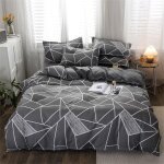 4 pi�ces housse de couette 220x240cm avec 2 taies d'oreillers 7448cm, parure de lit adulte en microfibre ...