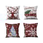 Galozzoit - 4 pices de housses de coussin de nol, housses de coussin de nol, housses de coussin de ...