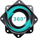 4 pices lazy plaque pivotante mtal plateau tournant support rotatif  360 degrs, pivotante  roulement ...