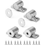 4 pi�ces loqueteau magn�tique, aimant pour porte, alliage de zinc, avec vis, argent, adapt� aux tiroirs, ...