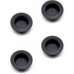 4 pices poignes ronde encastres, noires poignee de portes coulissantes, 40 mm poignee de portes coulissante ...