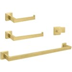 4 pices porte serviette set accessoires de salle de bain moderne en sus304 acier inox porte papier crochet ...