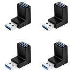 4 pi�ces prise d'angle usb 90 � haut / bas adaptateur d'angle usb 3. 0 5 gbps male � femelle adaptateur ...